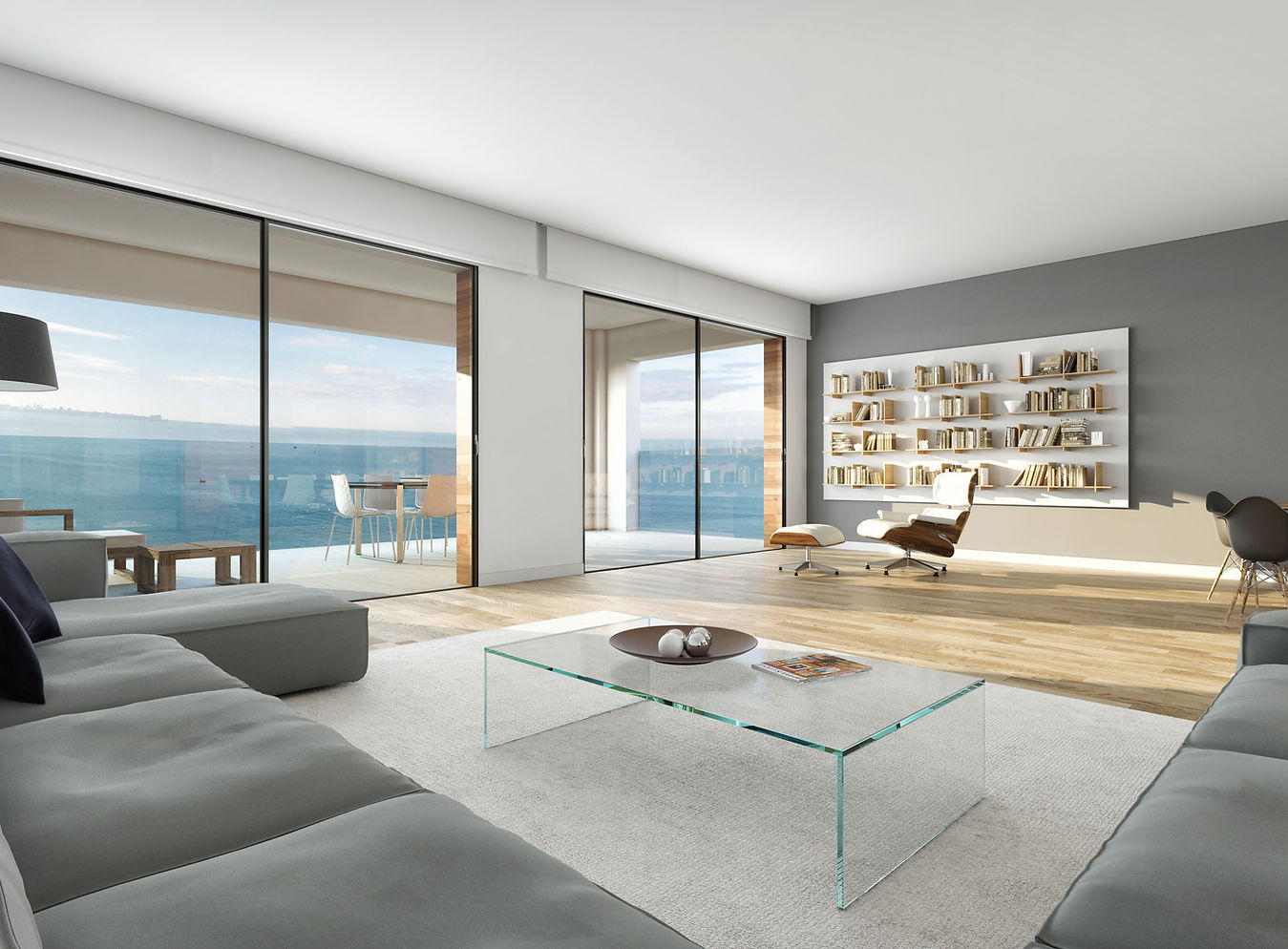 Sala de estar com vista